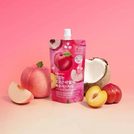 Sugarlolo蒟蒻吸吸果冻水蜜桃&李子 150g