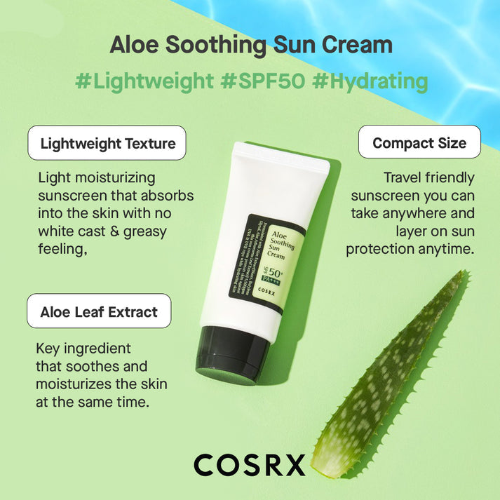 Cosrx Aloe Soothing Sun Cream SPF50+ 50 ml