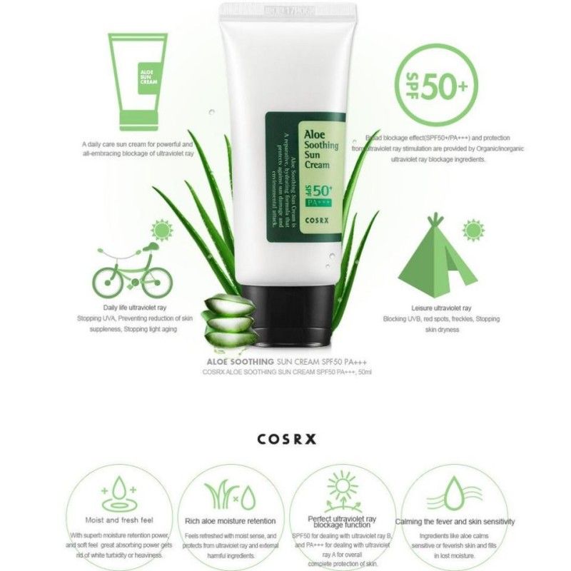 Cosrx Aloe Soothing Sun Cream SPF50+ 50 ml
