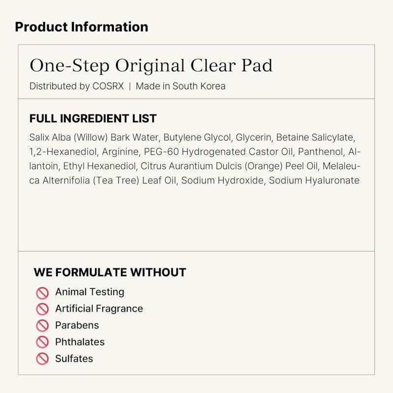 Cosrx One Step Original Clear Pad 70 Pads
