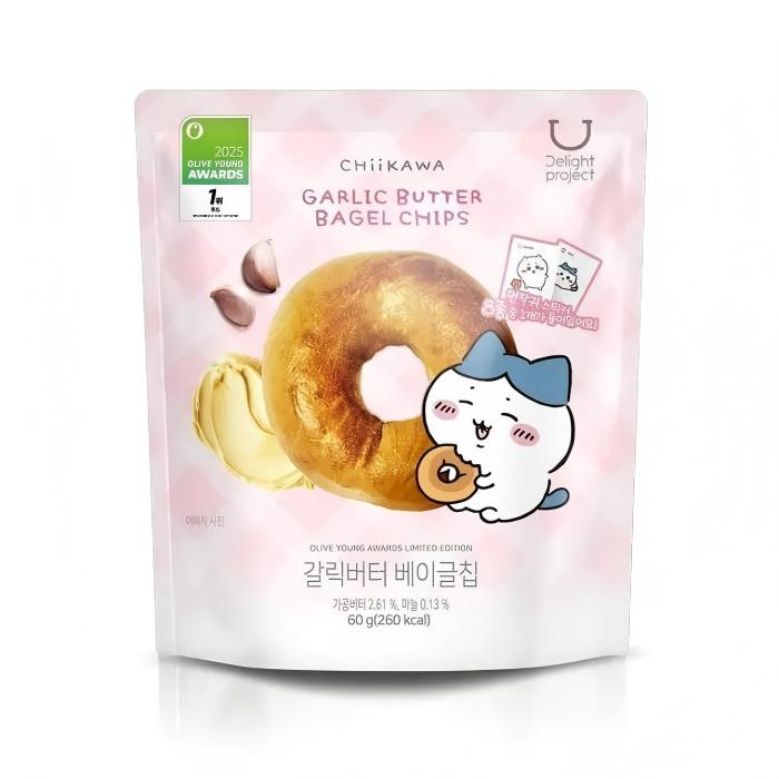 Delight Project Bagel Chips Garlic Butter Chiikawa 60g