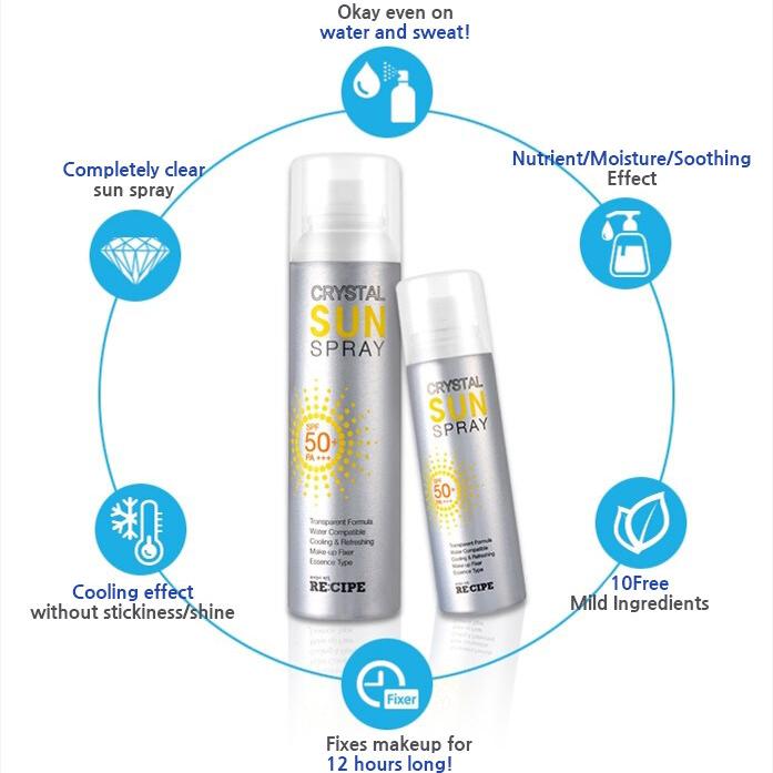 Recipe Sun Crystal玥之秘水晶防晒喷雾防紫外线全身可用 180ml