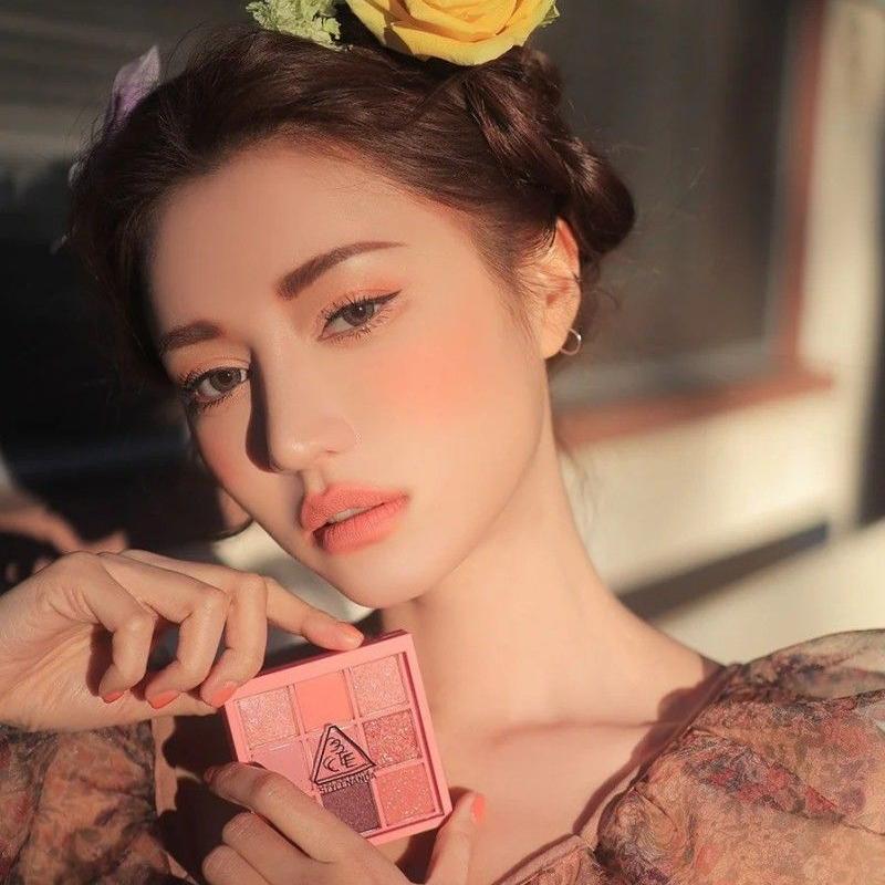 3CE九宫格眼影盘#蜜桃盘
