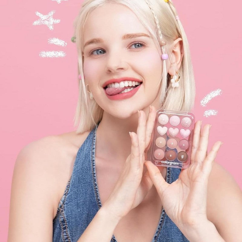 Colorgram Pint Point Eyeshadow Palette #01 Peach + Coral = Love