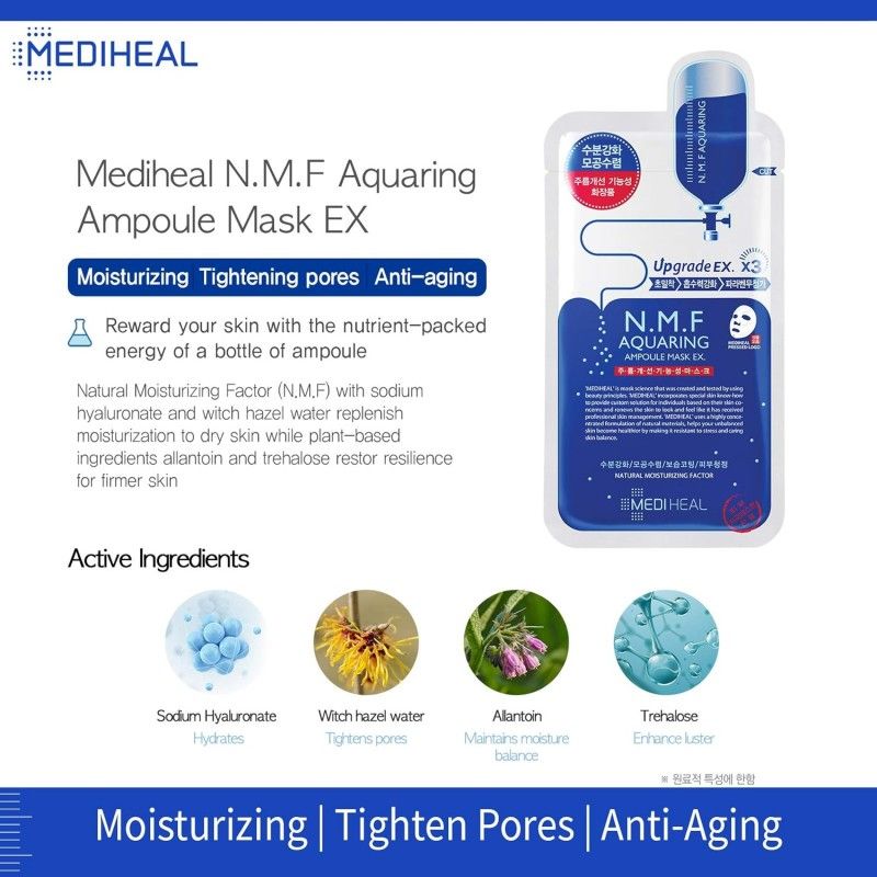 Mediheal N.M.F Aquaring Ampoule Mask 1pcs