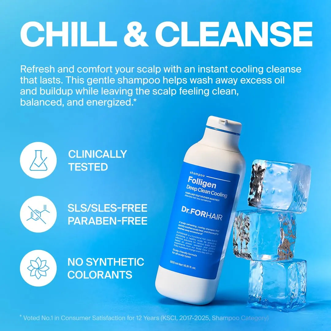 Dr.Forhair Folligen Deep Clean Cooling Shampoo 300ml+70ml