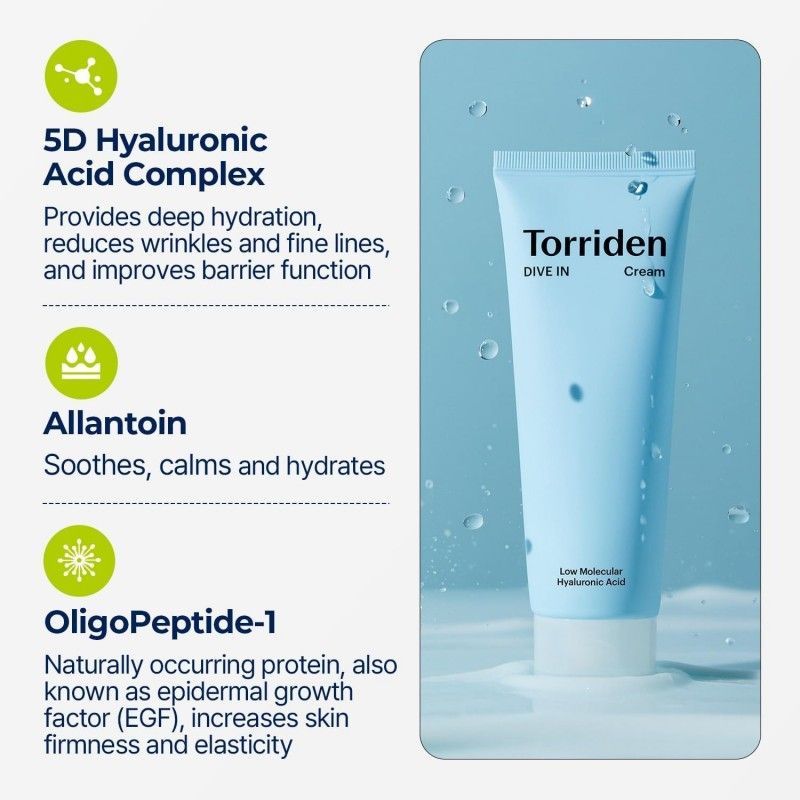Torriden桃瑞丹玻尿酸面霜低分子补水保湿清爽 80ml