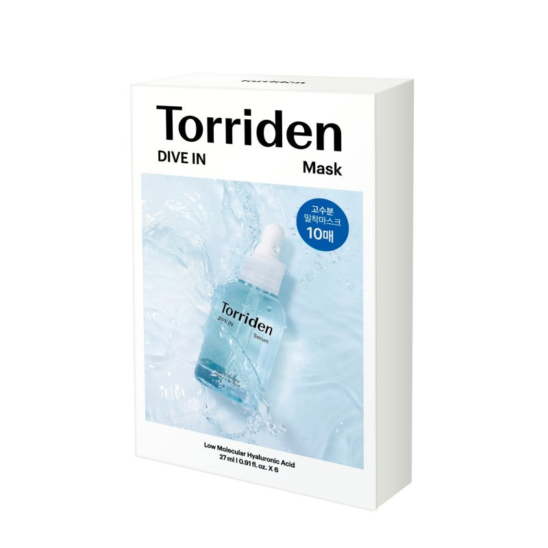 Torriden桃瑞丹低分子5D玻尿酸补水面膜保湿舒缓修护贴 10片