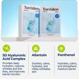 Torriden桃瑞丹低分子5D玻尿酸补水面膜保湿舒缓修护贴 10片
