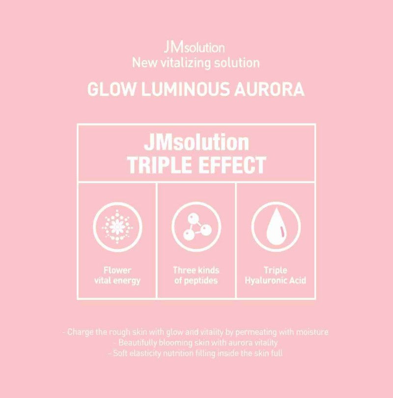 JM Solution樱花玫瑰水光面膜粉色欧若拉紧致提亮 1片