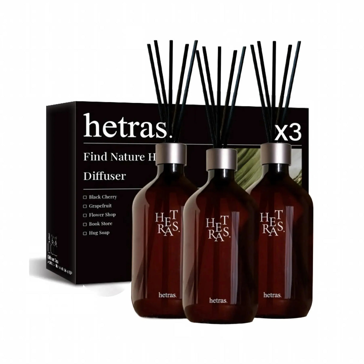 Hetras Premium Reed Diffuser #07 Hotel Wood 500ml*3