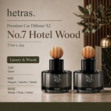 Hetras Premium Car Diffuser #07 Hotel Wood 60ml*2