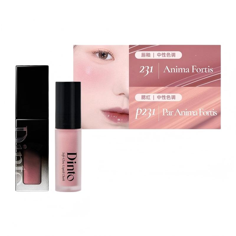 Dinto Blur Glowy Lip Tint #231 Anima Fortis + Perfect Pair Cheek #P231