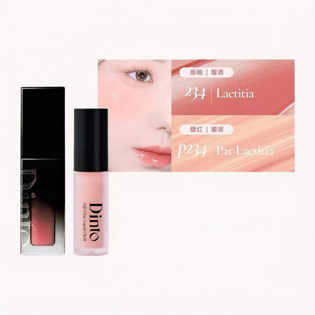 Dinto Blur Glowy Lip Tint #234 Laetitia + Soft-Glow Liquid Cheek #P234