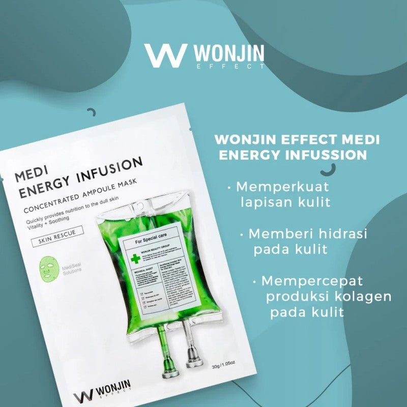 Wonjin原辰绿色吊瓶面膜保湿舒缓 1片