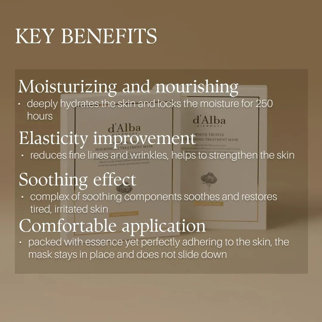 D'Alba White Truffle Nourishing Treatment Mask 5pcs