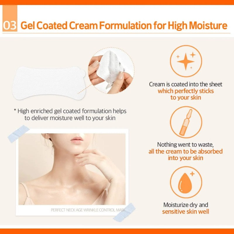 Avajar Rejuvenating Neck Wrinkle Control Mask 5pcs