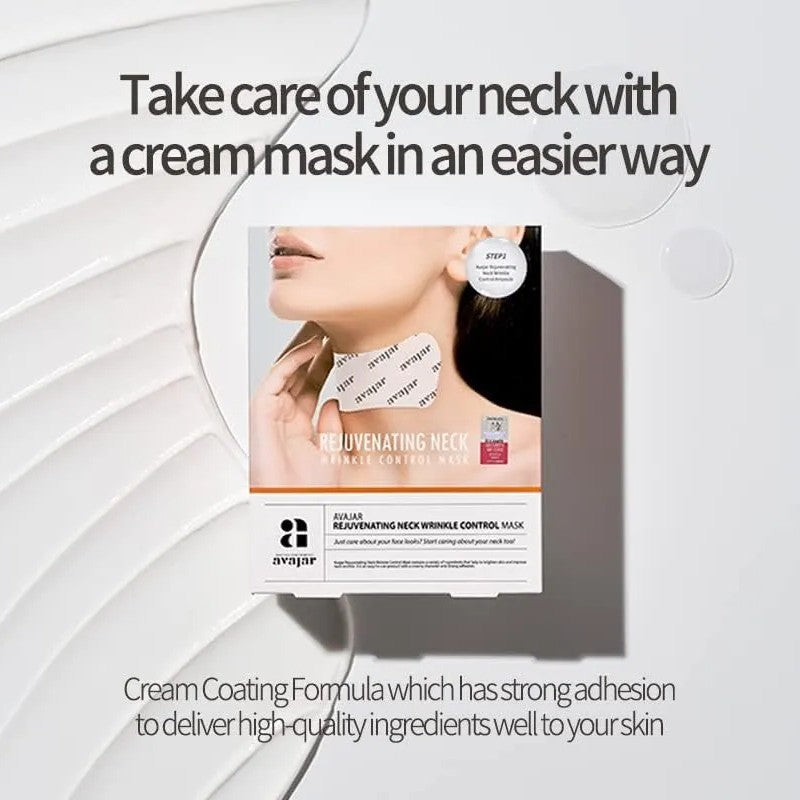 Avajar Rejuvenating Neck Wrinkle Control Mask 5pcs