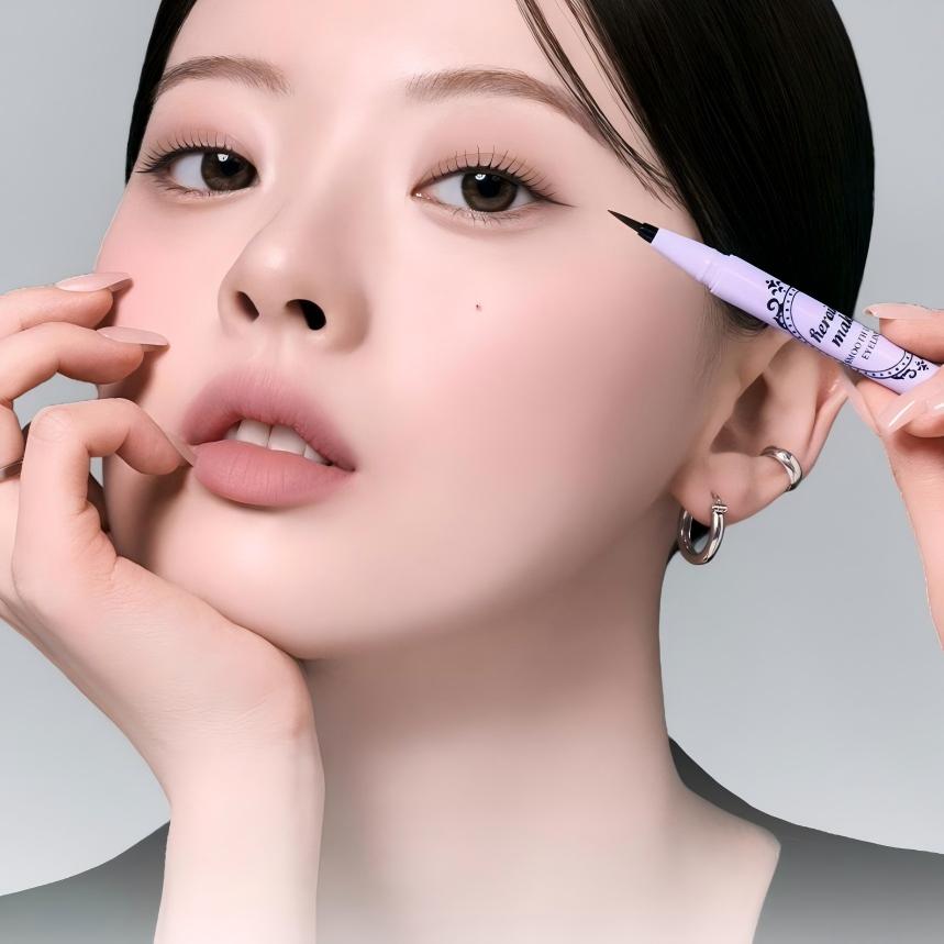 Kiss Me Heroine Make Liquid Eyeliner #N03 Charcoal Brown + 50 Under Eye Pen 1+1pcs
