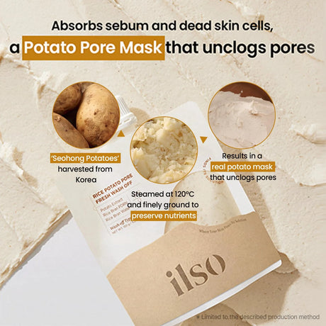 Ilso Rice Potato Pore Fresh Wash Off Mask 150g