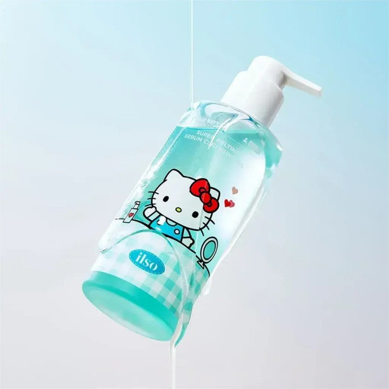 Ilso Super Melting Sebum Cleansing Oil 200ml + Air Cleansing Brush Hello Kitty