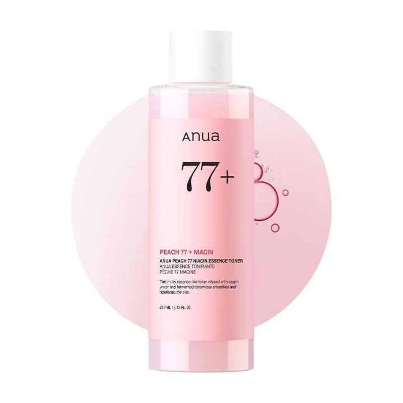 Anua桃子77%烟酰胺精华爽肤水亮白保湿清爽 250ml