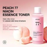 Anua桃子77%烟酰胺精华爽肤水亮白保湿清爽 250ml
