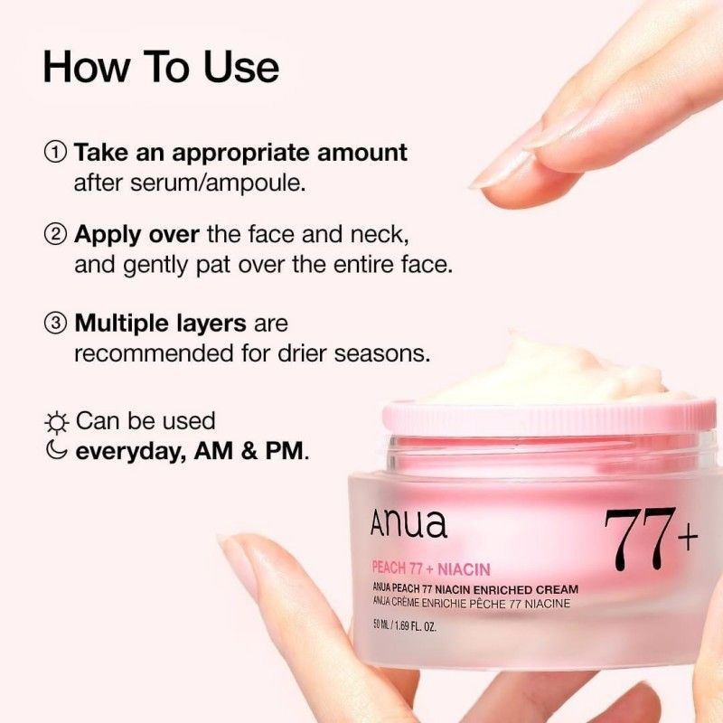 Anua Peach 77% Niacin Enriched Cream 50ml