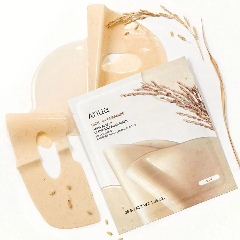 Anua Rice 70 Glow Collagen Mask 4pcs