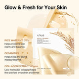 Anua Rice 70 Glow Collagen Mask 4pcs
