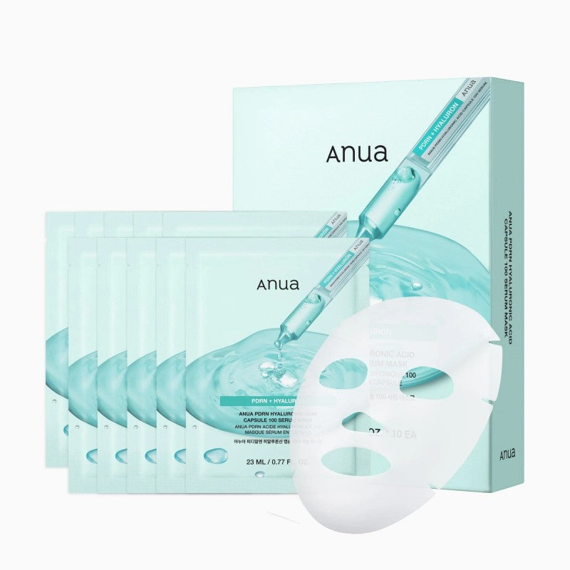 Anua PDRN Hyaluronic Acid Capsule 100 Serum Mask 10pcs