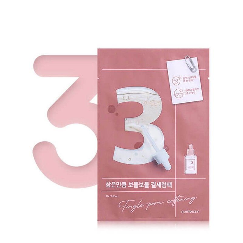 Numbuzin No. 3 Tingle Pore Softening Sheet Mask 1pcs