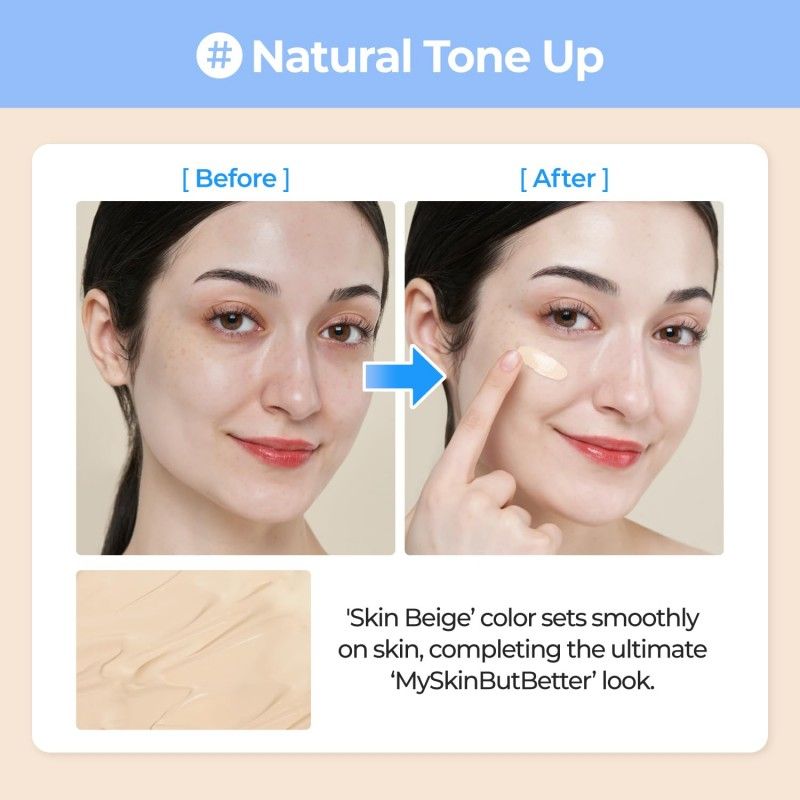Numbuzin No.3 Porcelain Base Skip Tone Up Beige SPF50+ PA++++ 50ml