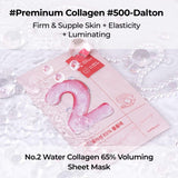 Numbuzin No.2 Water Collagen 65% Voluming Sheet Mask 1pcs