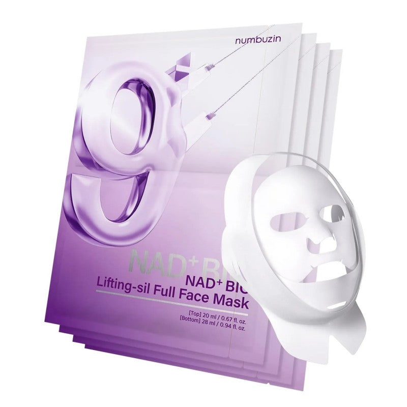 Numbuzin No. 9 NAD Bio Lifting-sil Full Face Mask 4pcs
