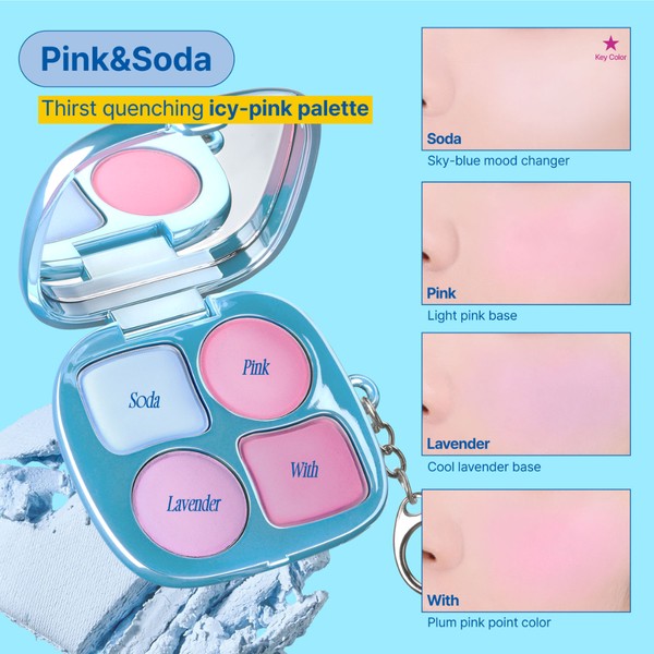 Fwee口袋四色腮红盘#CP01 Pink & Soda 9.6g