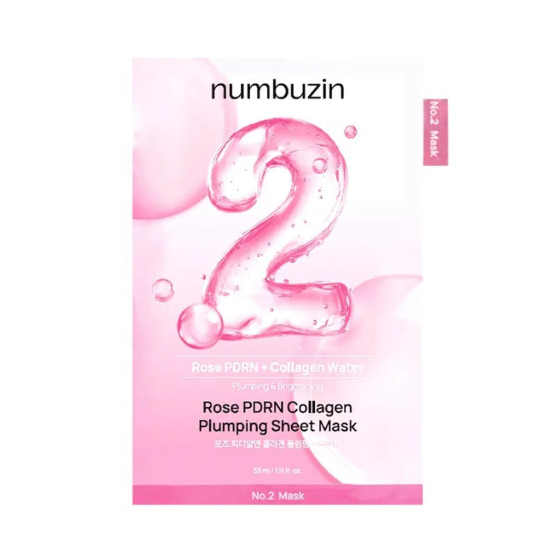Numbuzin No.2 Rose PDRN Collagen Plumping Sheet Mask 1pcs