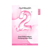 Numbuzin No.2 Rose PDRN Collagen Plumping Sheet Mask 1pcs