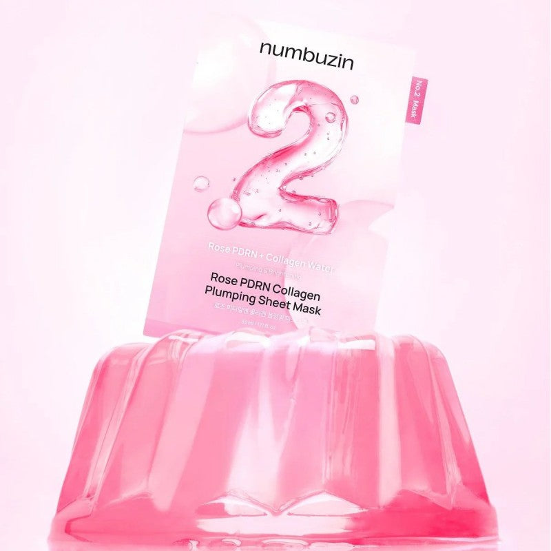 Numbuzin No.2 Rose PDRN Collagen Plumping Sheet Mask 1pcs