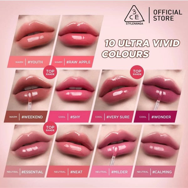 3CE Drop Glow Lip Gel #Essential 4g