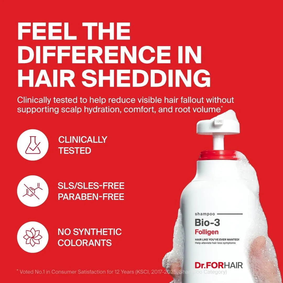 Dr.ForHair Folligen Bio 3 Shampoo 750ml+100ml*2