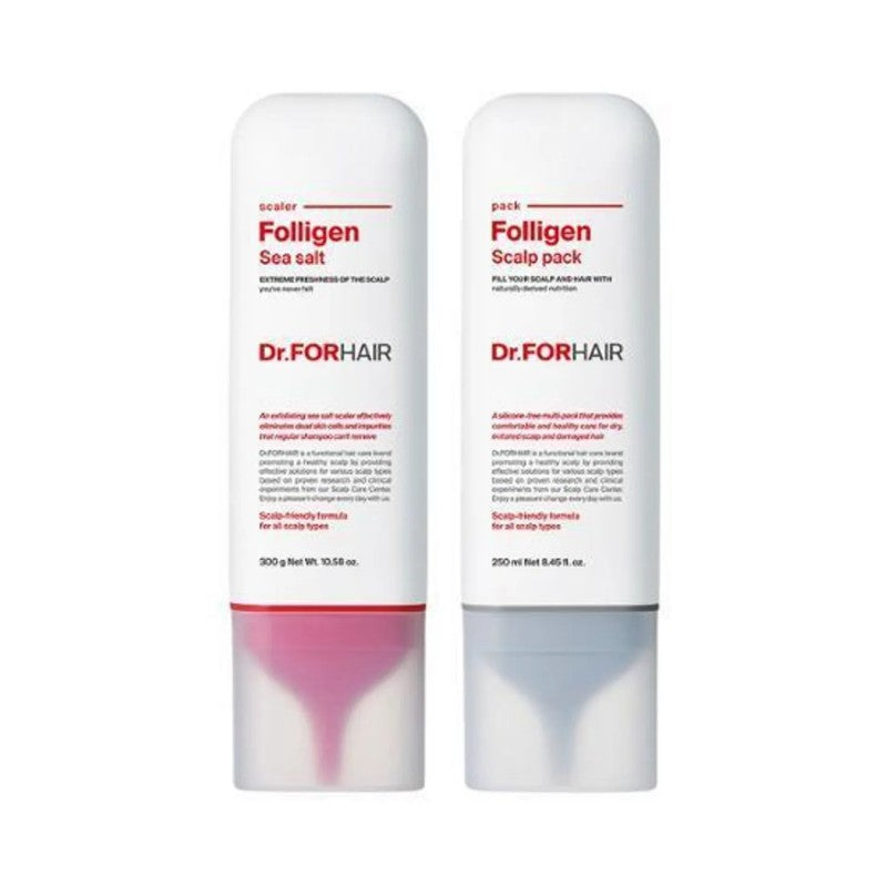 Dr.Forhair Sea Salt Scaler 300ml + Folligen Scalp Pack 250ml