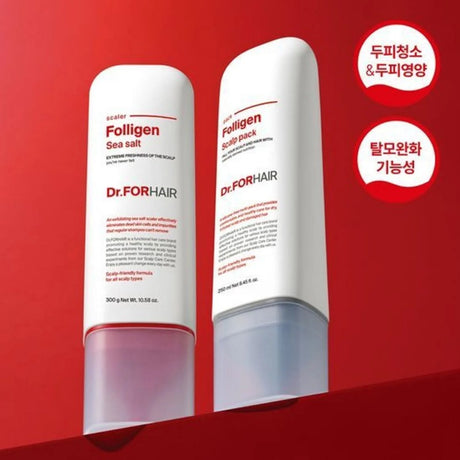 Dr.Forhair Sea Salt Scaler 300ml + Folligen Scalp Pack 250ml