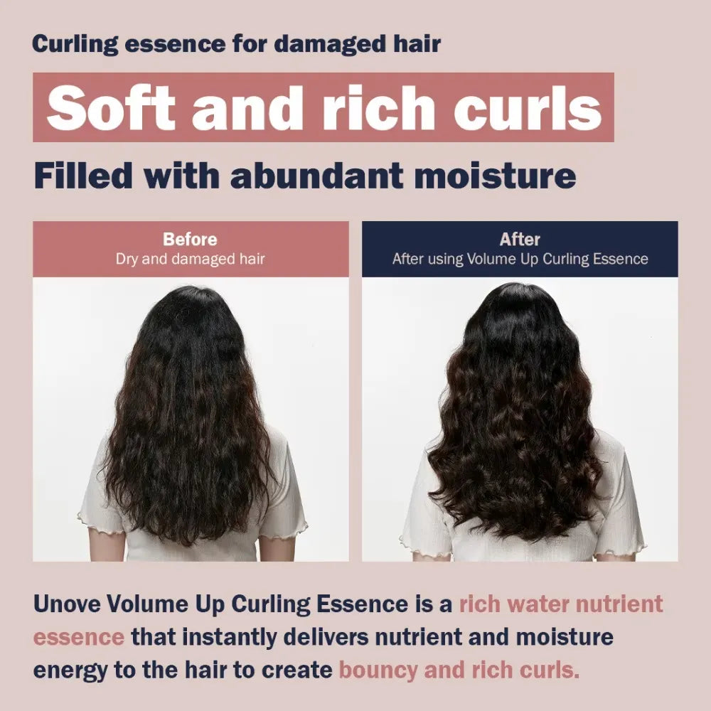 Unove Volume Up Curling Essence 147ml+30ml