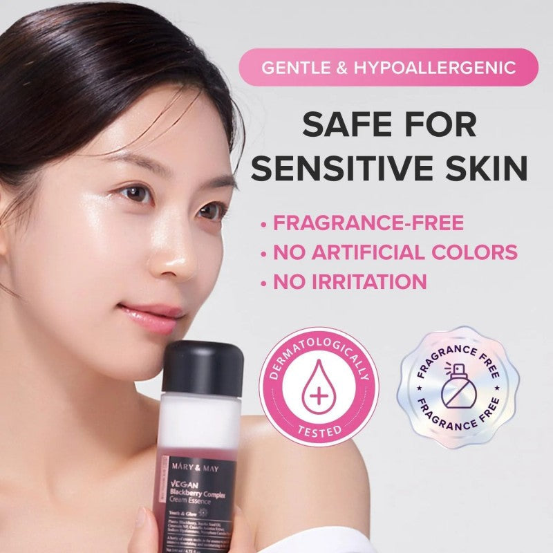 Mary&May纯素黑莓复合面霜精华液 140ml