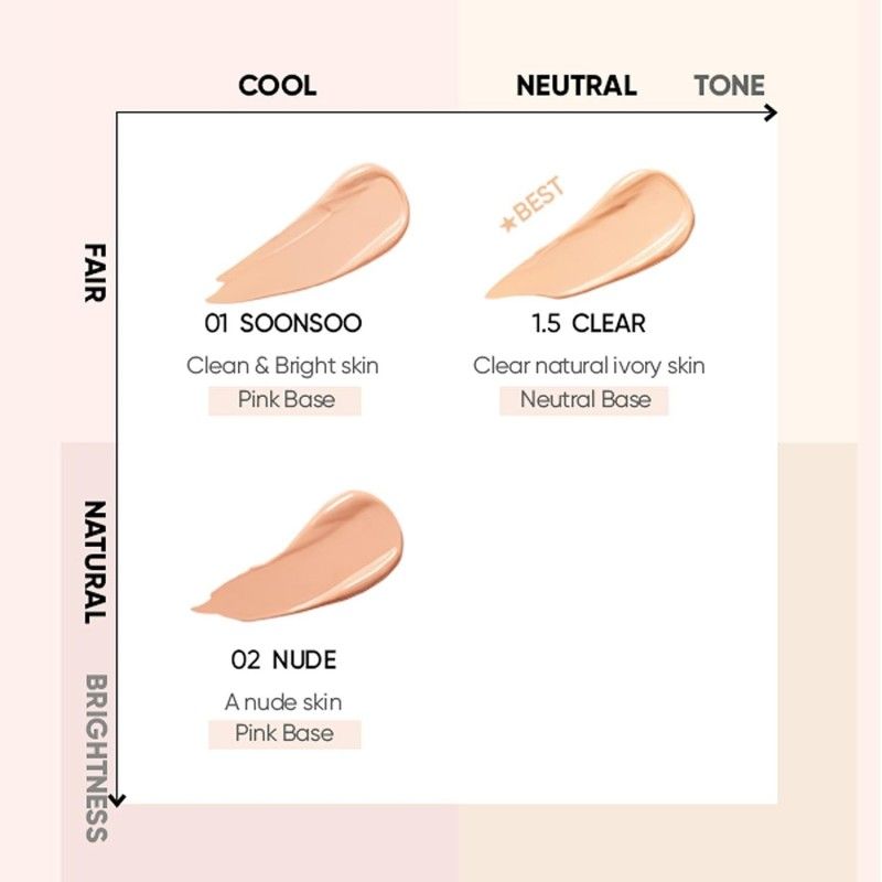 Amuse Dew Jelly Vegan Cushion #01 Soonsoo