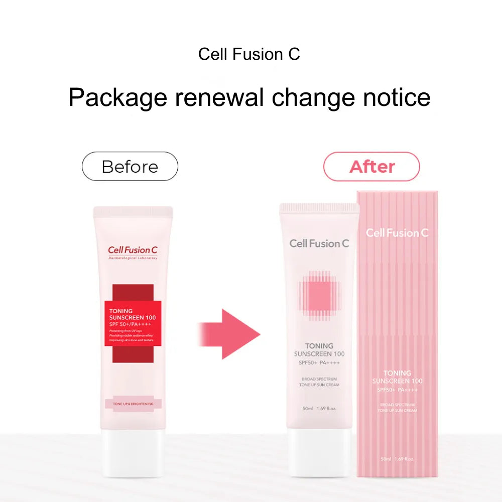 Cell Fusion C秀肤生美白提亮防晒霜粉色 50ml
