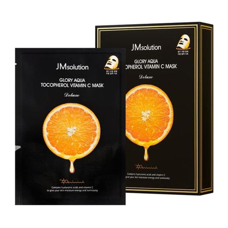 JM Solution Glory Aqua Tocopherol Vitamin C Mask Deluxe 10pcs