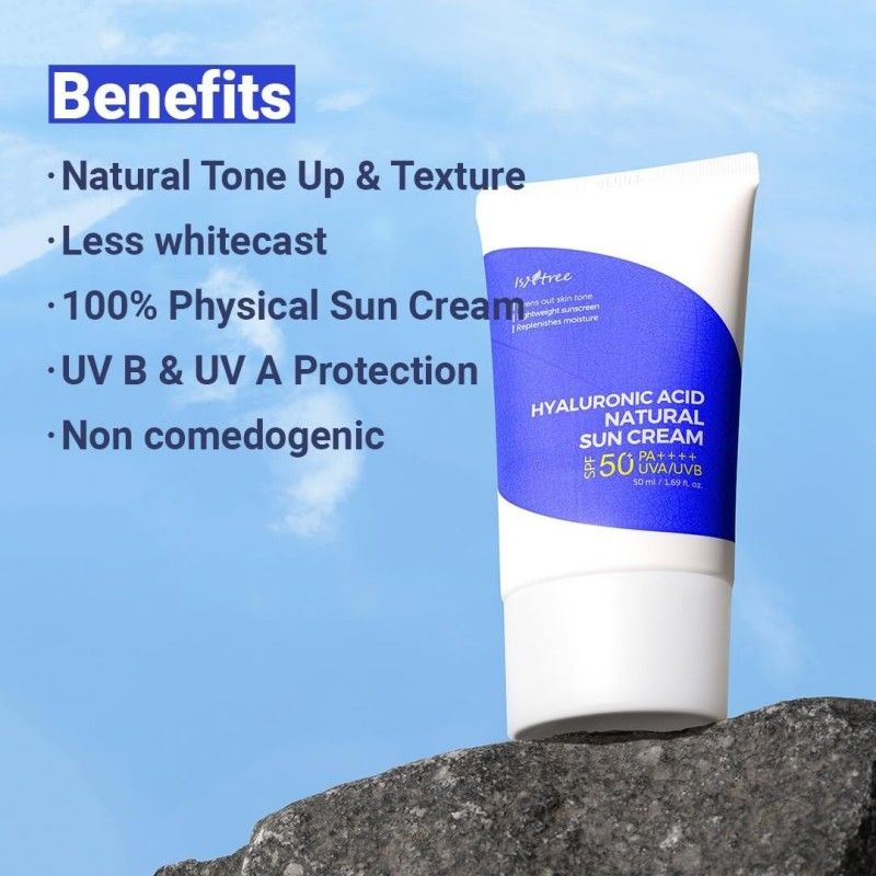 Isntree透明质酸天然防晒霜SPF50+ PA++++ 50ml
