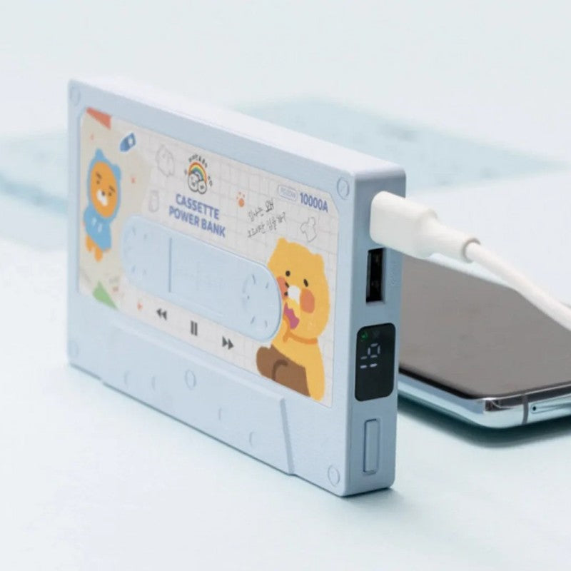Kakao Friends Portable Retro Slim Cassette Auxiliary Battery 10000mAh